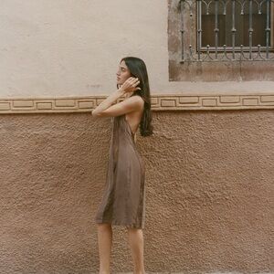 With Jean Brown Scarlett Dress